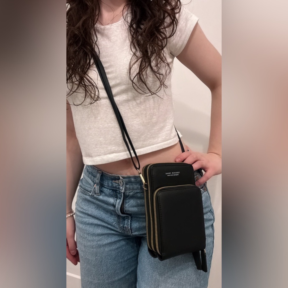 Sleek Black Crossbody Bag